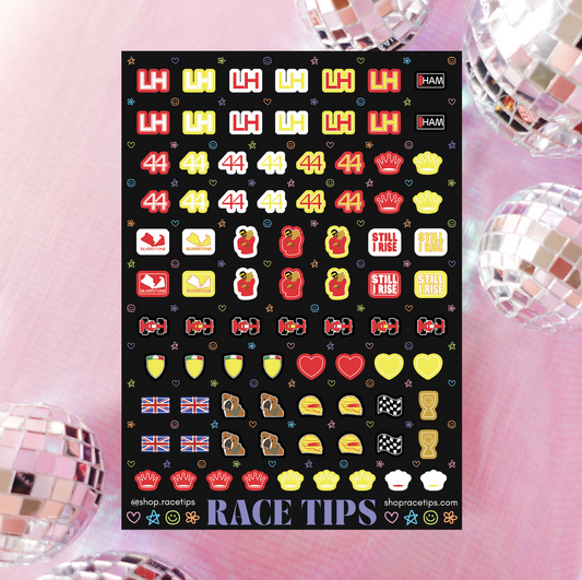 greatest of all time - lewis hamilton nail stickers